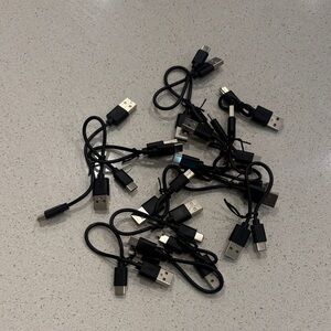 Black USB Charging Cables